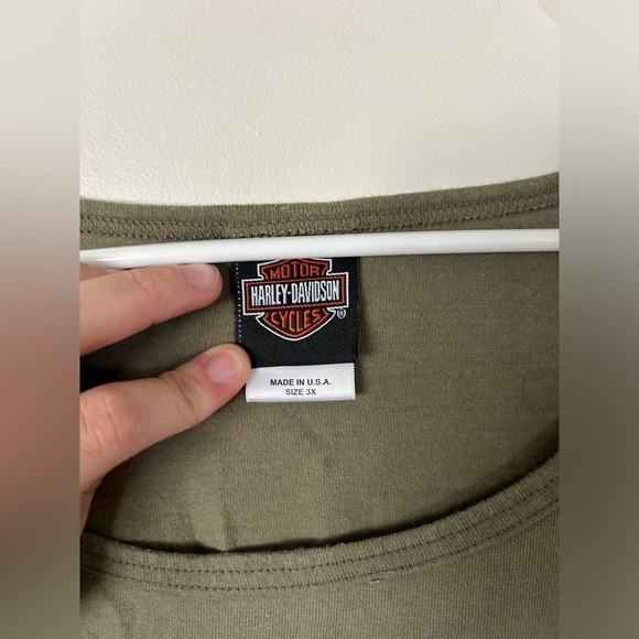 Harley Davidson Army Green Tank Top - Picture 4 of 7